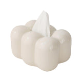 Maxbell Toilet Paper Holder Box Practical Cute for NightStand Tabletop Living Room White