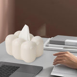 Maxbell Toilet Paper Holder Box Practical Cute for NightStand Tabletop Living Room White