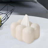 Maxbell Toilet Paper Holder Box Practical Cute for NightStand Tabletop Living Room White
