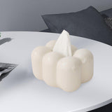 Maxbell Toilet Paper Holder Box Practical Cute for NightStand Tabletop Living Room White