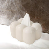 Maxbell Toilet Paper Holder Box Practical Cute for NightStand Tabletop Living Room White