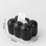 Maxbell Toilet Paper Holder Box Practical Cute for NightStand Tabletop Living Room Black