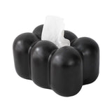Maxbell Toilet Paper Holder Box Practical Cute for NightStand Tabletop Living Room Black
