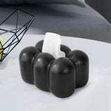 Maxbell Toilet Paper Holder Box Practical Cute for NightStand Tabletop Living Room Black