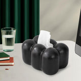 Maxbell Toilet Paper Holder Box Practical Cute for NightStand Tabletop Living Room Black