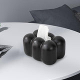 Maxbell Toilet Paper Holder Box Practical Cute for NightStand Tabletop Living Room Black