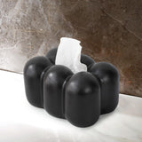 Maxbell Toilet Paper Holder Box Practical Cute for NightStand Tabletop Living Room Black