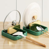 Maxbell Kitchen Pot Lid Holder Kitchen Tool Cooking Spatula Rack Multifunction Green