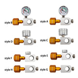Maxbell CO2 Cylinder Refill Adapter Bottle Connector Pressure Gauge for Maker style A