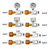 Maxbell CO2 Cylinder Refill Adapter Bottle Connector Pressure Gauge for Maker style A