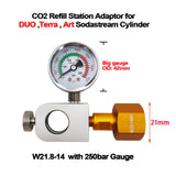 Maxbell CO2 Cylinder Refill Adapter Bottle Connector Pressure Gauge for Maker style B