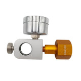 Maxbell CO2 Cylinder Refill Adapter Bottle Connector Pressure Gauge for Maker style D