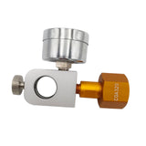 Maxbell CO2 Cylinder Refill Adapter Bottle Connector Pressure Gauge for Maker style D