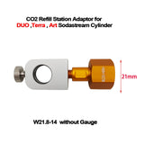 Maxbell CO2 Cylinder Refill Adapter Bottle Connector Pressure Gauge for Maker style G
