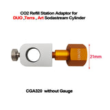 Maxbell CO2 Cylinder Refill Adapter Bottle Connector Pressure Gauge for Maker style H