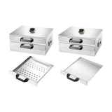 Maxbell Rice Roll Machine Steamed Vermicelli Roll Steamer Machine for Home Use 3 Flat Drawers