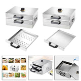 Maxbell Rice Roll Machine Steamed Vermicelli Roll Steamer Machine for Home Use 3 Flat Drawers