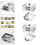 Maxbell Rice Roll Machine Steamed Vermicelli Roll Steamer Machine for Home Use 3 Flat Drawers