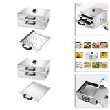 Maxbell Rice Roll Machine Steamed Vermicelli Roll Steamer Machine for Home Use 3 Flat Drawers