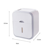 Maxbell Tissue Box Facial Napkin Box Holder Tissue Case for Kitchen Bedroom Restroom White and Gray