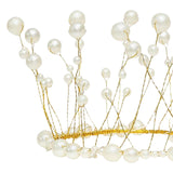 Maxbell Modern Pearl Crown Cake Topper Tiaras for Birthday Baby Shower Wedding