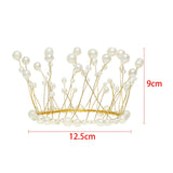 Maxbell Modern Pearl Crown Cake Topper Tiaras for Birthday Baby Shower Wedding
