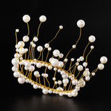 Maxbell Modern Pearl Crown Cake Topper Tiaras for Birthday Baby Shower Wedding