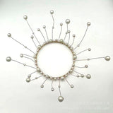 Maxbell Modern Pearl Crown Cake Topper Tiaras for Birthday Baby Shower Wedding