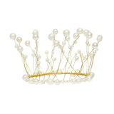 Maxbell Modern Pearl Crown Cake Topper Tiaras for Birthday Baby Shower Wedding