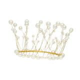 Maxbell Modern Pearl Crown Cake Topper Tiaras for Birthday Baby Shower Wedding