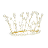 Maxbell Modern Pearl Crown Cake Topper Tiaras for Birthday Baby Shower Wedding