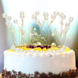 Maxbell Modern Pearl Crown Cake Topper Tiaras for Birthday Baby Shower Wedding
