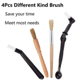 Maxbell 8Pcs Machine Cleaner Tool with Wood Handle for Coffee Tool Office Shop