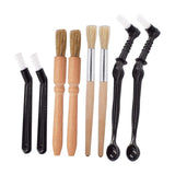 Maxbell 8Pcs Machine Cleaner Tool with Wood Handle for Coffee Tool Office Shop