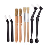 Maxbell 8Pcs Machine Cleaner Tool with Wood Handle for Coffee Tool Office Shop