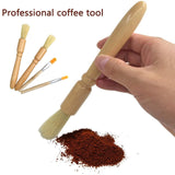 Maxbell coffee Cleaning Brush Coffee Grinder Brush Tool wood for Bean Grain