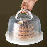 Maxbell 4 inch Round Cake Carrier with Handle Handheld Reusable for Wedding Birthday