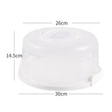 Maxbell 4 inch Round Cake Carrier with Handle Handheld Reusable for Wedding Birthday