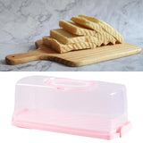 Maxbell Rectangular Bread Keeper with Handle Show Tool for Home Bagel Quick Breads