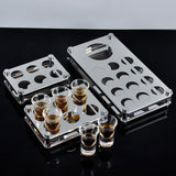 Maxbell Shot Glasses Serving Tray 15ml Serving Tray for Restaurant Wedding Home 12 Hole