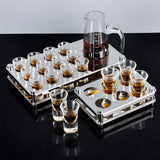 Maxbell Shot Glasses Serving Tray 15ml Serving Tray for Restaurant Wedding Home 12 Hole