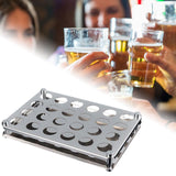 Maxbell Shot Glasses Serving Tray 15ml Serving Tray for Restaurant Wedding Home 24 Hole