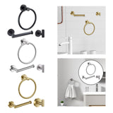 Maxbell 3 Pack Bathroom Towel Rack with Towel Ring Bathroom Accessories for Kitchen black