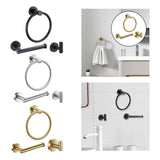 Maxbell 3 Pack Bathroom Towel Rack with Towel Ring Bathroom Accessories for Kitchen black