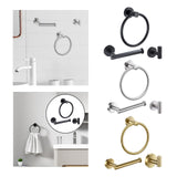 Maxbell 3 Pack Bathroom Towel Rack with Towel Ring Bathroom Accessories for Kitchen black