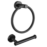 Maxbell 3 Pack Bathroom Towel Rack with Towel Ring Bathroom Accessories for Kitchen black