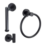 Maxbell 3 Pack Bathroom Towel Rack with Towel Ring Bathroom Accessories for Kitchen black