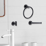 Maxbell 3 Pack Bathroom Towel Rack with Towel Ring Bathroom Accessories for Kitchen black