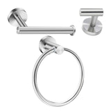 Maxbell 3 Pack Bathroom Towel Rack with Towel Ring Bathroom Accessories for Kitchen silver