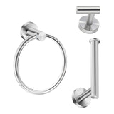 Maxbell 3 Pack Bathroom Towel Rack with Towel Ring Bathroom Accessories for Kitchen silver